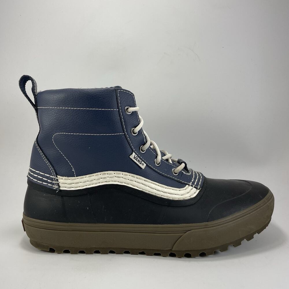 Vans Standard Mid Snow MTE Waterproof Boots Blue Lace-Up Ankle Sneaker Mens 13